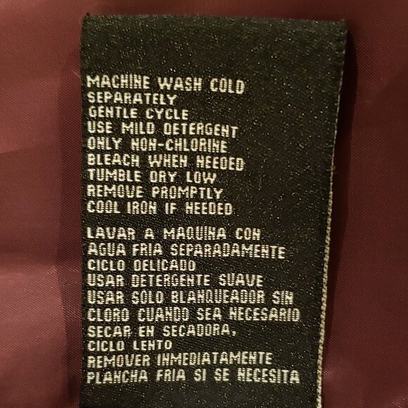 D.E.T.A.I.L.S. INT Cotton Poly Hooded Plum Colored Coat - Picture 9 of 10